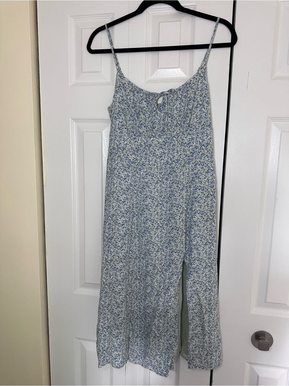 Abercrombie & Fitch Pale Green and Blue Floral Slip Dress